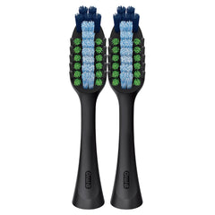 Clic Toothbrush Whitening Replacement Brush Heads, Black, 2 Count
