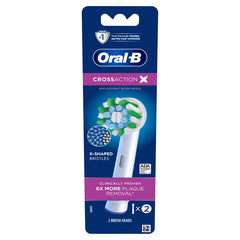 Oral-B CrossAction X-Filament Replacement Brush Heads, 2 Count