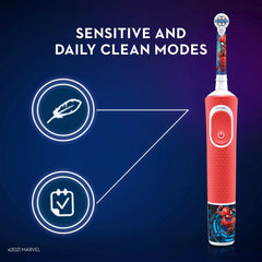 Oral-B Kids Electric Toothbrush Bundle Featuring Spiderman, for kids 3+
